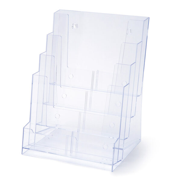 4DA4P_1.jpg Scritto® Brochure Holder Counter/Wall 4x A4 Portrait