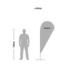 Beachflag Alu TropfenForm 235cm Gesamthöhe mit luxuriöser Tasche Beachflag Alu Drop (csepp forma), 235 cm teljes magasság, luxus hordtáskával
