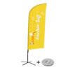 Beach Flag Alu Wind Complete Set Fresh Juice German Cross Base