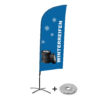 Beachflag Alu Wind 310 komplett szett, Téli gumi, német, kereszttalppal