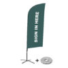 Beachflag Alu Wind 310 komplett szett, Bejelentkezés itt, szürke, angol, kereszttalppal