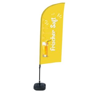 Beachflag Alu Wind 310 komplett szett, Friss gyümölcslé, német, ECO