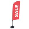 Beachflag Alu Wind 310 komplett szett, Sale, piros, angol, ECO