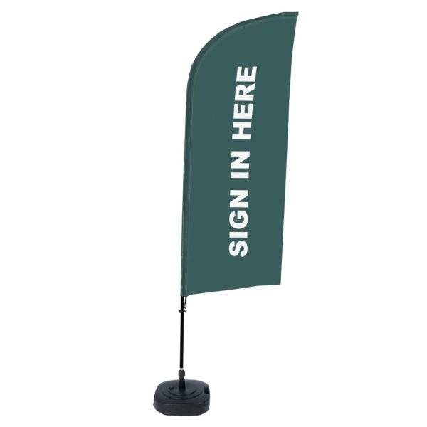 Beach Flag Alu Wind 310 Set WT Sign In Gr. EN I111 ECO