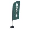 Beach Flag Alu Wind Complete Set Entrance Grey English