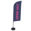 Beachflag Alu Wind 310 komplett szett, Nyitva 24/7, angol, ECO
