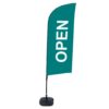 Beach Flag Alu Wind Complete Set Open Green English