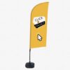 Beachflag Alu Wind 310 komplett szett, Click & Collect, sárga, angol, ECO