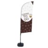 Beach Flag Alu Wind 310 Set WT Coffee To Go EN I63 ECO