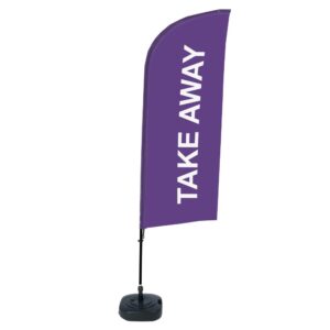 Beachflag Alu Wind 310 komplett szett, Take Away, lila, ECO