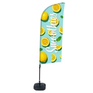 Beachflag Alu Wind 310 komplett szett, Smoothie citrom, ECO