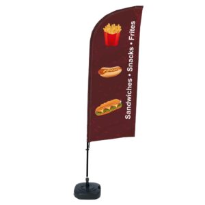 Beachflag Alu Wind 310 komplett szett, Snack, angol, ECO