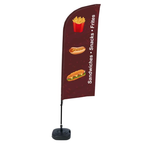 Beachflag Alu Wind 310 komplett szett, Snack, angol, ECO