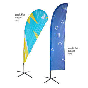 Beachflag Budget Wind/Drop, üvegszálas, Medium