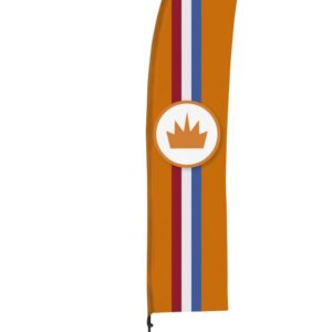 Beachflag Budget Wind komplett szett L, Orange Crown motívum (I797), narancs, ECO