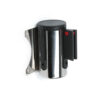 Chrome Barrier Flexi Belt Wall Mounted With 3 m Black Belt
