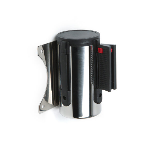 Chrome Barrier Flexi Belt Wall Mounted With 3 m Black Belt