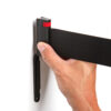 Chrome Barrier Flexi Belt Wall Mounted With 3 m Black Belt