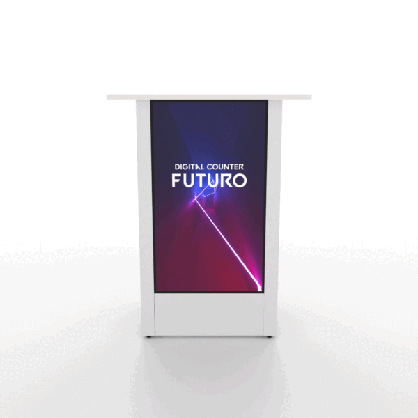 Digital Counter Futuro 32" Vertical Housing Only White