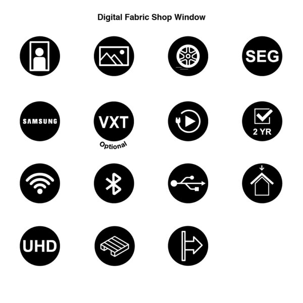 Digitales Schaufenster Display Textil Ohne Bildschirm Textil digitális kirakati display, kijelző nélkül