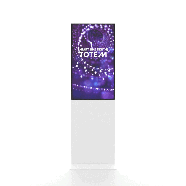 Smart Line Digital Totem With 43" Samsung Touchscreen White