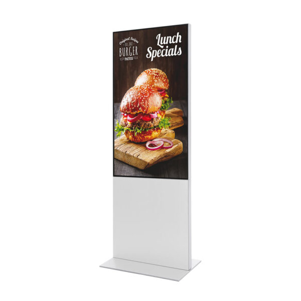 Smart Line Digital Totem With 55" Samsung Screen White