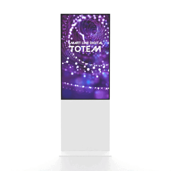 Smart Line Digital Totem With 55" Samsung Screen White