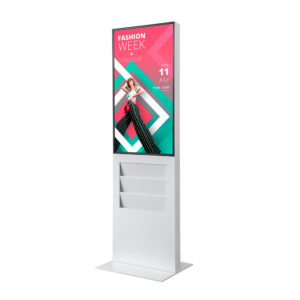 DITTOTEMR43C9003ESF_1.jpg Smart Line Digitale Infostele Regal 6 x A4 Mit 43" Samsung-Bildschirm Weiß