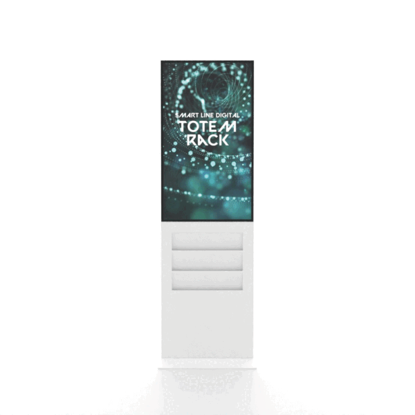 Smart Line Digital Totem Rack 6 x A4 White