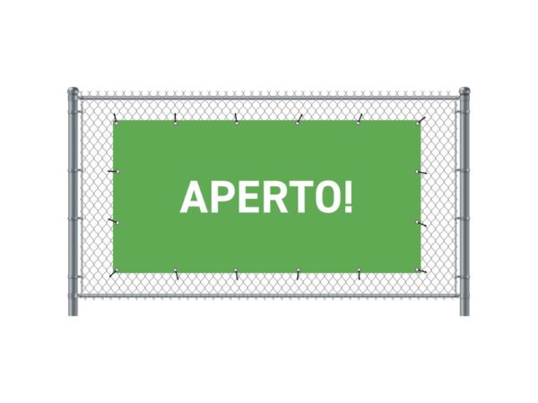 Fence Banner 200 x 100 cm Open Italian Green