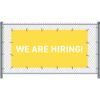 Fence Banner 200 x 100 cm Hiring English Yellow