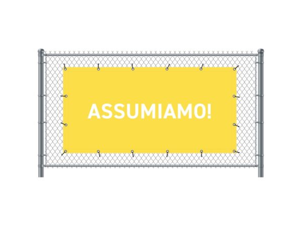 Fence Banner 200 x 100 cm Hiring Italian Yellow