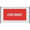 Zaun-Banner 200 x 100 cm Zu Vermieten Englisch Rot