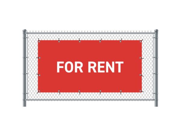 Zaun-Banner 200 x 100 cm Zu Vermieten Englisch Rot