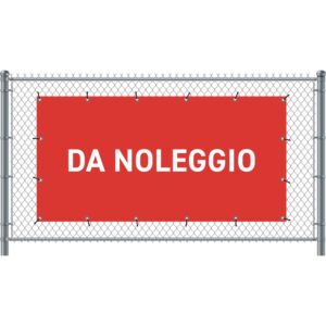 Zaun-Banner 200 x 100 cm Zu Vermieten Italienisch Rot