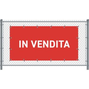 Zaun-Banner 200 x 100 cm Zu Verkaufen Italienisch Rot
