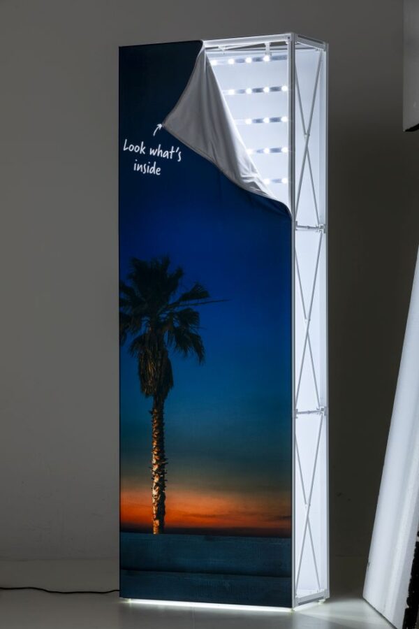 Pop-Up Impress egyenes, LED-szettel, 3 x 3