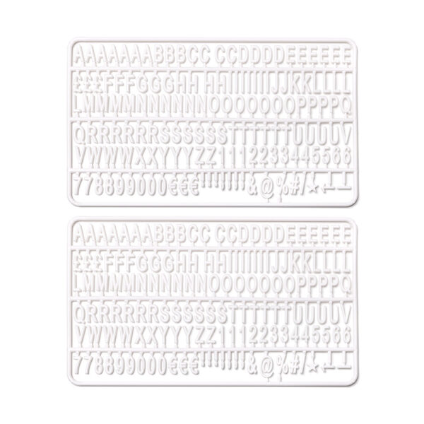 Set of White Plastic Letters for Black Letter Board