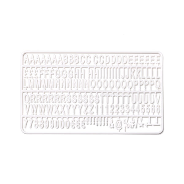 Set of White Plastic Letters for Black Letter Board