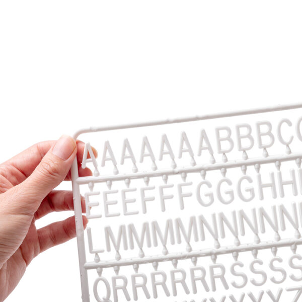 Set of White Plastic Letters for Black Letter Board