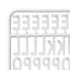 Set of White Plastic Letters for Black Letter Board