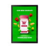 Magnetic Poster Frame Slim A4 Black