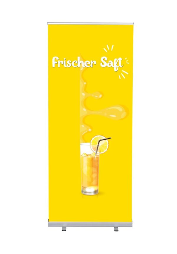 Roll-up Budget 85 komplett szett, Friss gyümölcslé, német
