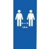 Promic Roll-Banner Budget 85 Complete Set 1,5 meter Distance Blue