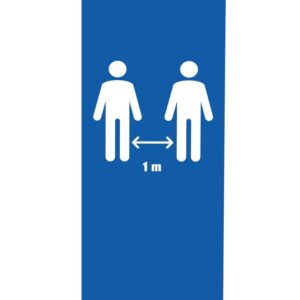 Roll-Banner Budget 85 Complete Set 1 meter Distance Blue