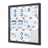 Indoor Lockable Showcase Silver 12x A4 RAL7016