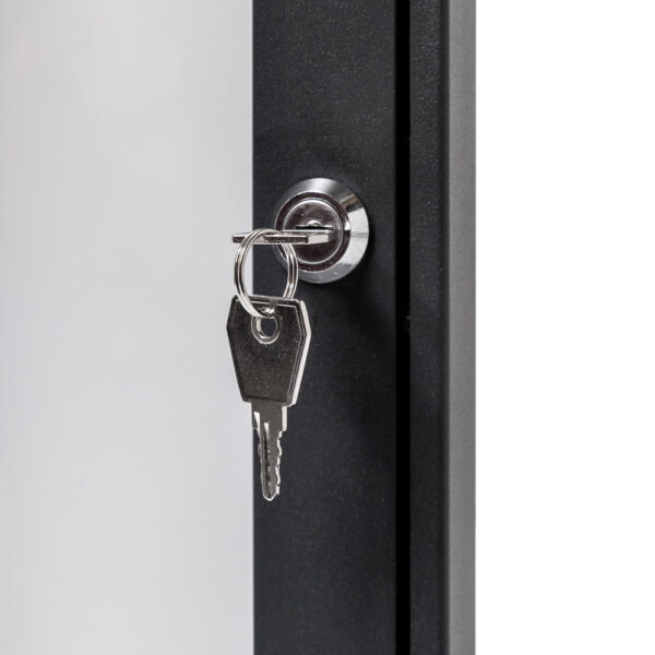 Indoor Lockable Showcase Silver 12x A4 RAL7016