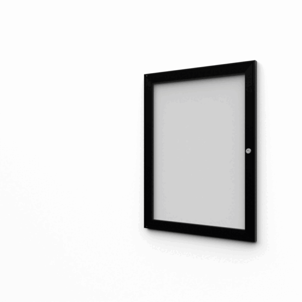 Indoor Lockable Showcase Black 12x A4