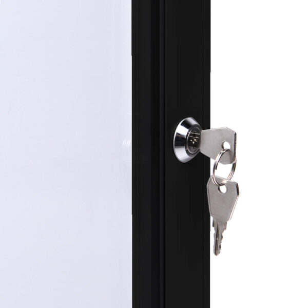 Indoor Lockable Showcase Black 12x A4