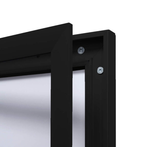 Indoor Lockable Showcase Black 12x A4